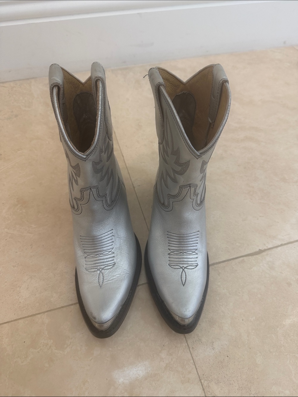 Women’s Silver Western Booties